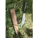 Kitchen knife with handle from horn, 17 cm incl. sheath