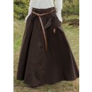 Medieval Skirt, wide flare, dark brown, size S