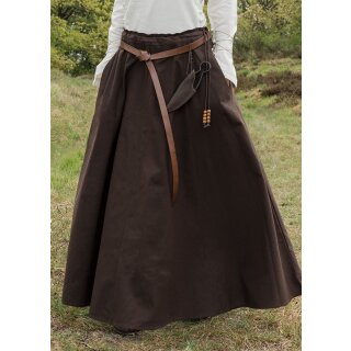 Medieval Skirt, wide flare, dark brown, size M