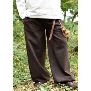Loose-fitting medieval pants Hermann, brown, size M