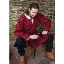 Medieval Braided Tunic Albrecht, long-sleeved, wine red, Size S