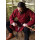 Medieval Braided Tunic Albrecht, long-sleeved, wine red, Size M
