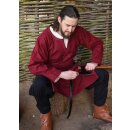 Medieval Braided Tunic Albrecht, long-sleeved, wine red, Size XL
