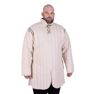 Long Gambeson, 100% Polyester padding, 100% natural-coloured cotton, size XXL