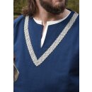 Medieval Braided Tunic Ailrik, short-sleeved, blue, Size XL