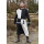 Medieval Tabard / Surcoat Eckhart, Mi-Parti, natural-coloured/black, size S/L