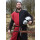 Medieval Tabard / Surcoat Eckhart, Mi-Parti, black/red, size XL/XXL