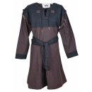 Medieval Tunic Bent with Detachable Sleeves, brown/black