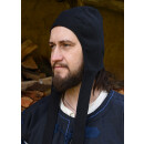 Medieval Coif with Lining, Unisex, Canvas, black