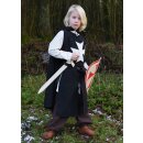 Hospitaller Tabard / Surcoat Alexander for Children, black/natural colored