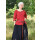 Medieval Blouse Birga, 3/4 Sleeves, red, size XL