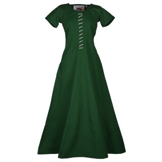 Short-sleeved Cotehardie Ava, Medieval Dress, green, size XXL