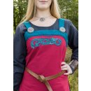 Viking Apron Dress Hilja with Embroidery, red