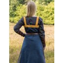 Viking Apron Dress Hilja with Embroidery, blue