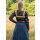 Viking Apron Dress Hilja with Embroidery, blue