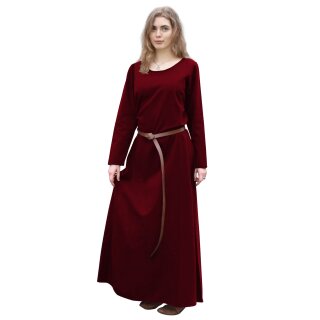 Simple Medieval Dress Afra, Canvas, wine red