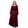 Simple Medieval Dress Afra, Canvas, wine red