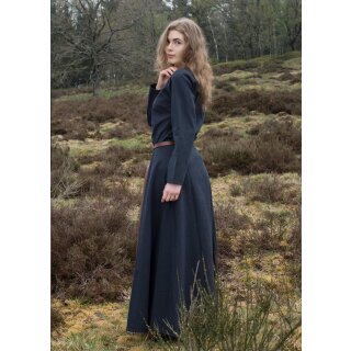 Simple Medieval Dress Afra, Canvas, dark blue