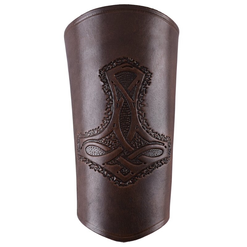 Bracer leather Wristguard with Thor's Hammer Motif, long, 24,95 €