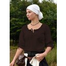 Medieval Blouse Birga, 3/4 Sleeves, brown