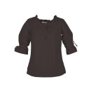 Mittelalter Bluse Birga mit 3/4 Arm, braun