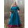 Medieval Dress Gesine, Canvas, teal blue