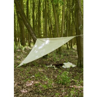 Triangular Tarpaulin / Awning with Loops, 250 gsm, natural-coloured 