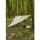 Triangular Tarpaulin / Awning with Loops, 250 gsm, natural-coloured 