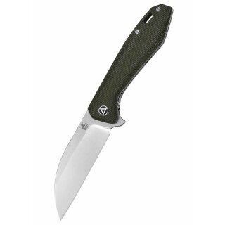 Pelican, stonewashed blade, green micarta handle