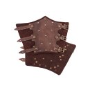 Leather Bracers with Rivets and Suede Underlayer, Pair, various colours