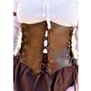 Leather Underbust Bodice with Lacing, brown