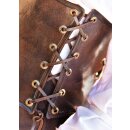 Leather Underbust Bodice with Lacing, brown